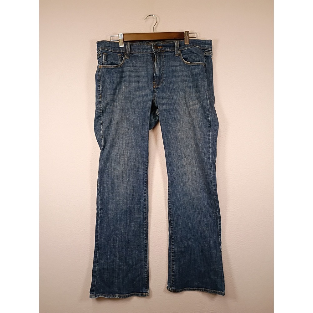 Classic Y2K Old Navy Women 12 Short Blue The Sweetheart Bootcut Stretch Jeans
